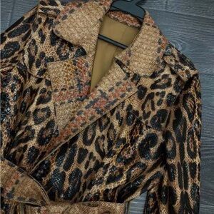 Leopard Print Women's Coat